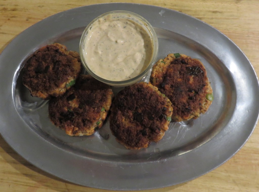 salmon cakes for mardi gras spirit