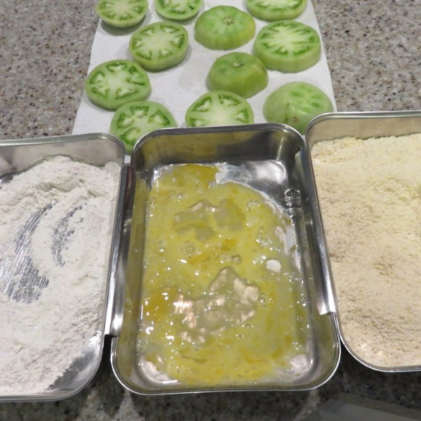 JC - making fried green tomatoes